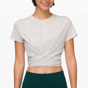 Size 6 Lululemon Wrap Around Crop Tee